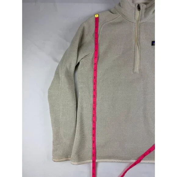 Patagonia Womens Size S 1/4 Zip Pullover Better Sweater Off White - Picture 7 of 7